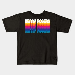 Retro Rogers Proud Personalized Name Gift Retro Rainbow Style Kids T-Shirt